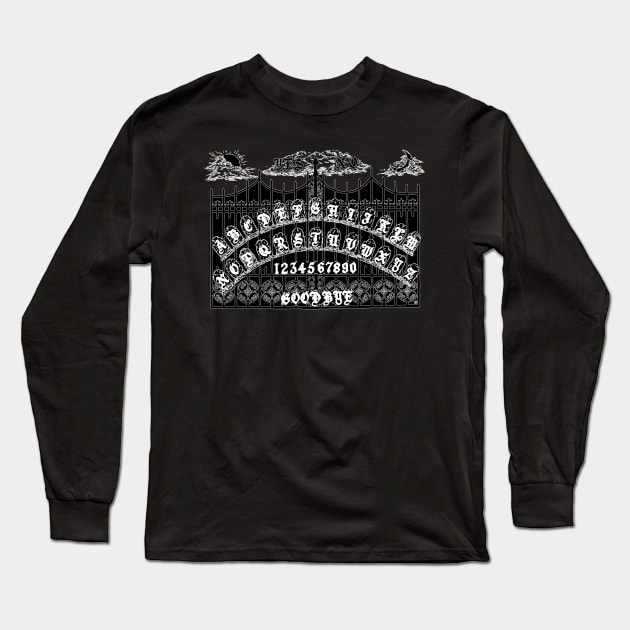 Ouiji Board Long Sleeve T-Shirt by Drumming Beetle